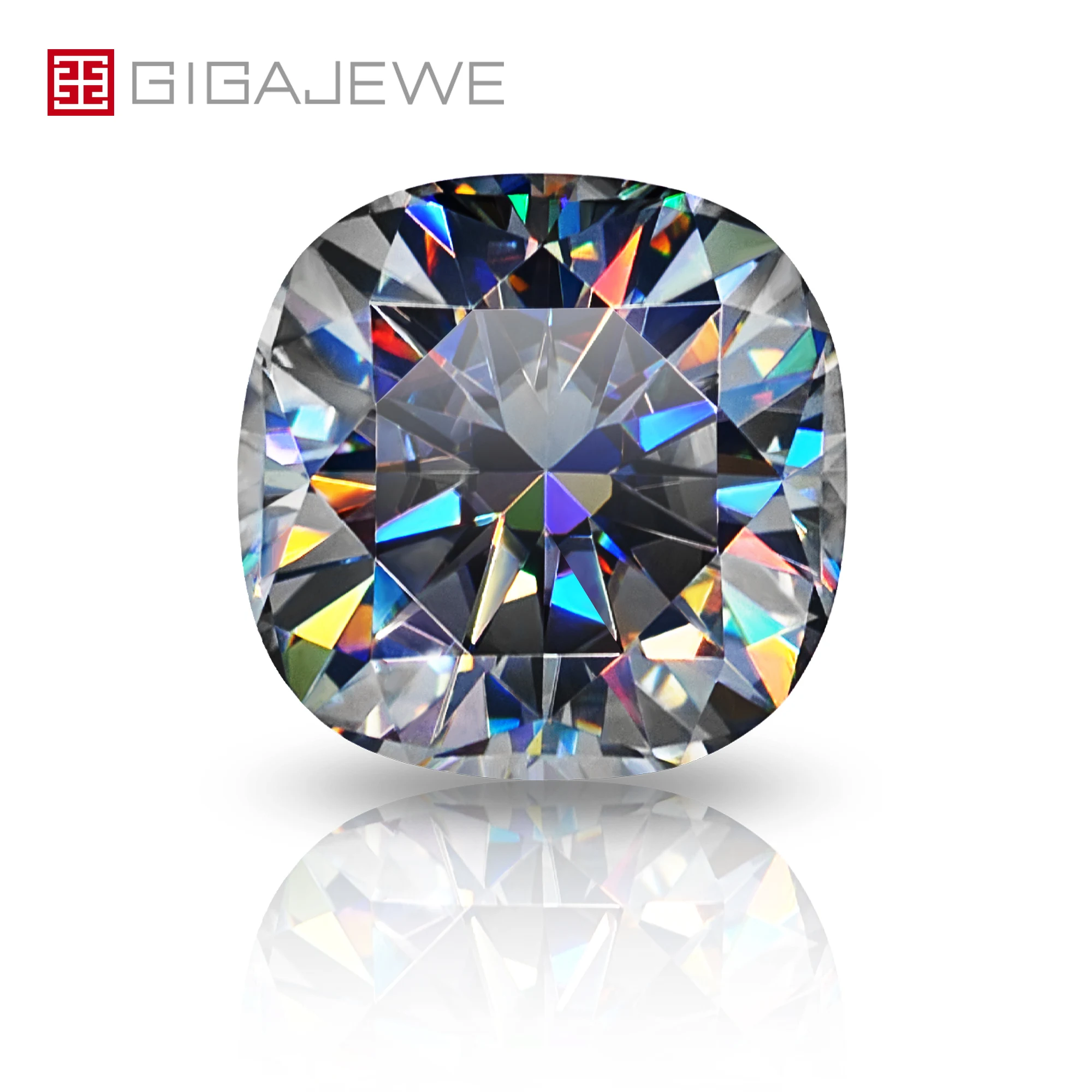 

GIGAJEWE Серый муассанит огранки «кушон» VVS1, превосходный, ручной работы, свободный камень