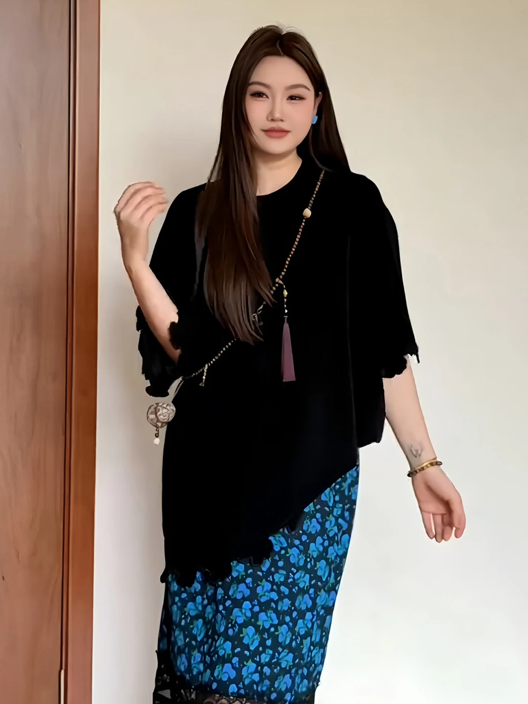 plus Size Lazy Ruffle Sleeveless T-Shirt Women Summer Slimming Butt Covering Mid-Length Casual Style Fashion Ladies Top