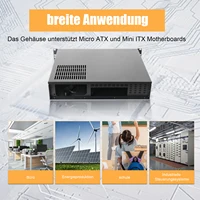 2U Chassis Aluminum Panel Ultra Short Industrial Control Server Chassis Data Storage Motherboard Server Case 5