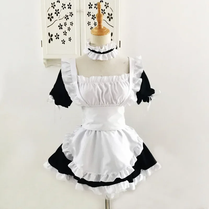 Anime Yosuga no Sora Kasugano Sora cameriera Outfit costumi Cosplay donne Sexy grembiule vestito Meidofuku Lolita