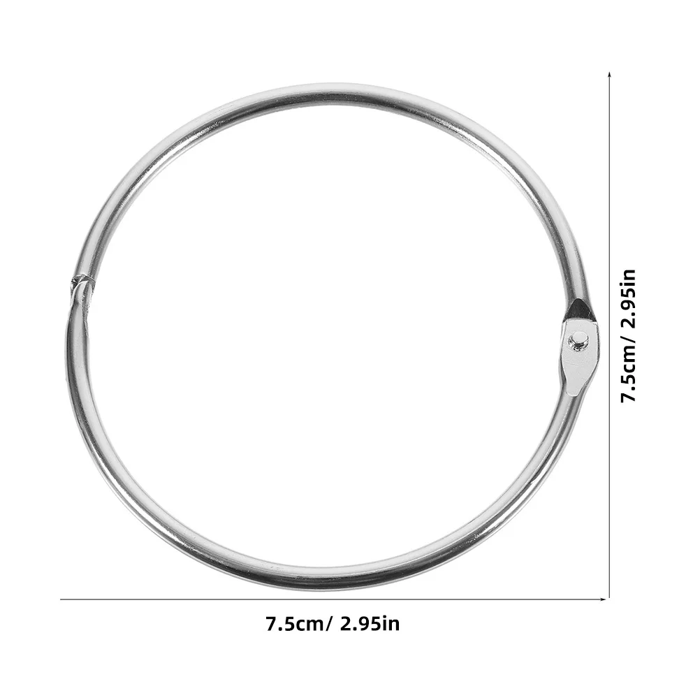 12 قطعة كتاب فضفاض ورقة معدنية الموثق Diy بها بنفسك المفكرة سكرابوكينغ حلقة رئيسية كليب العملي مجزأة الموثق خواتم مرنة ملزمة #5