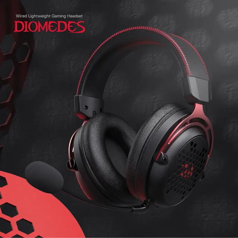 Imagem -04 - Redragon H386 Diomedes Usb Wired Gaming Headconjunto 7.1 Som Surround 53 mm Drivers Microfone Destacável Fone de Ouvido