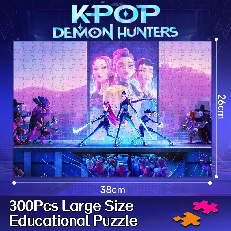 Hot Kpop Demon Hunters puzzle Giocattoli Gioco da tavolo Rumi Mira Zoey Huntrix Modello di personaggio Decorazioni da collezione Regali per bambini