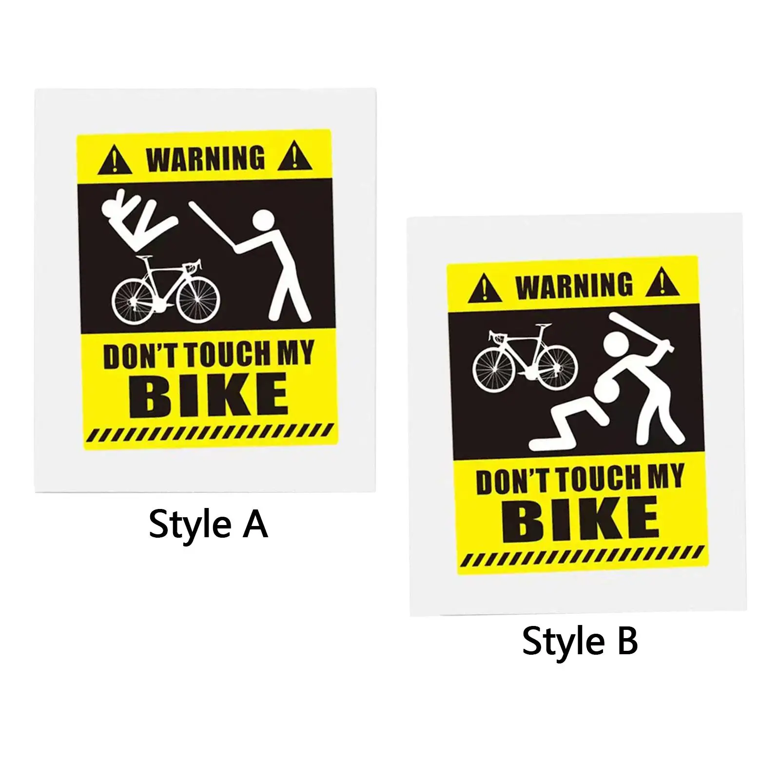 Bike Sticker, Dont Touch My Bike Decorative Removable Bike Decal Reflective for Bicycle Road and Mountain Bike BMX Accessory