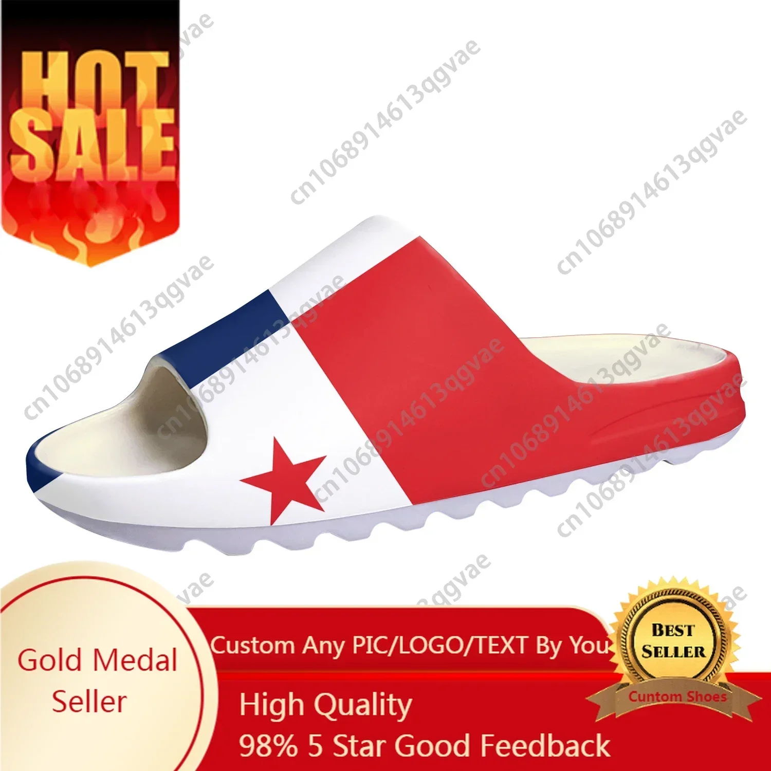 Panamanian Flag Soft Sole Sllipers Home Clogs Step on Water Shoes Mens Womens Teenager Beach Panama Customize on Shit Sandals