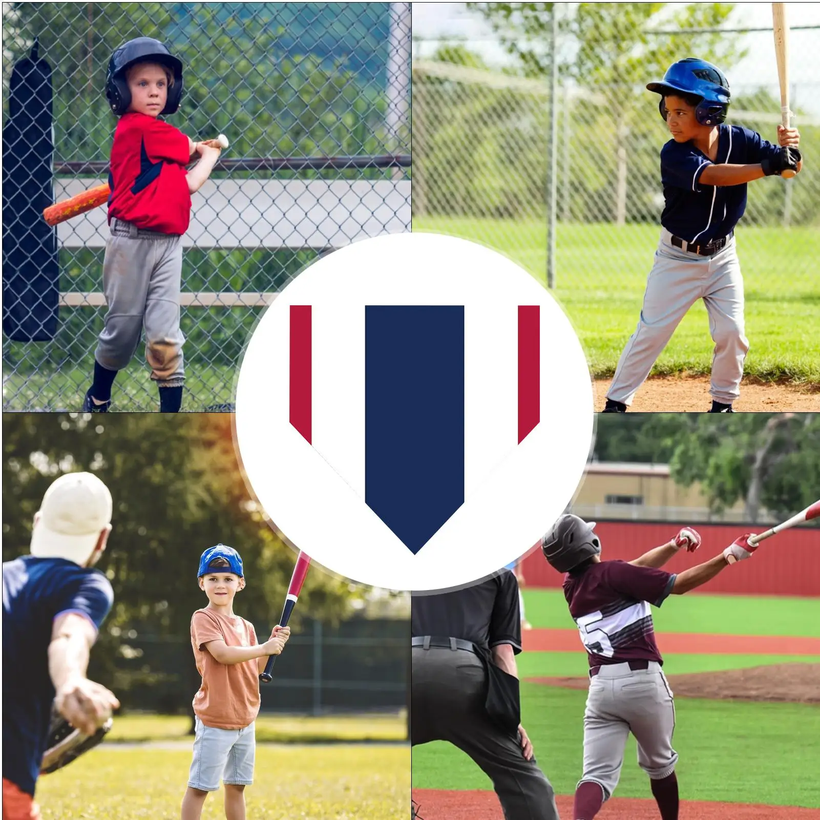 Baseball Training Plate Pitching Hitting Training Non-Slip Mat High Visibility Weatherproof Backyard Field Bases for Pitchers