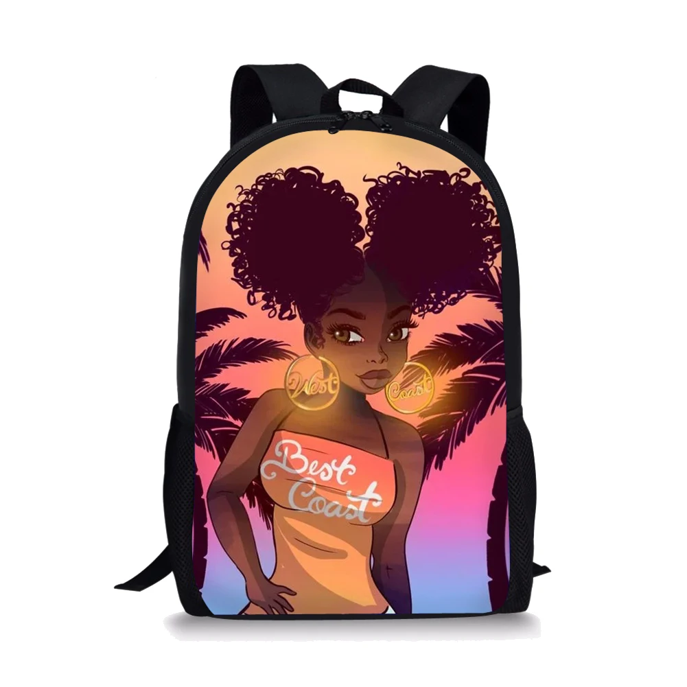 Zaino africano con stampa regina nera per ragazzi adolescenti ragazze Cute Kids Teen Girl School Backpack Cool Primary Children Student Bagpack