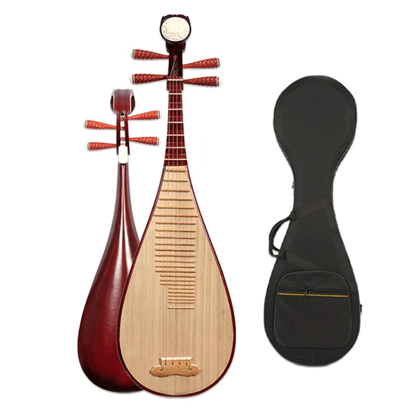 Wooden Pipa Professional Performance Lute Children's Adult Practice Pipa Handmade ChineseTraditional String Musical Instruments