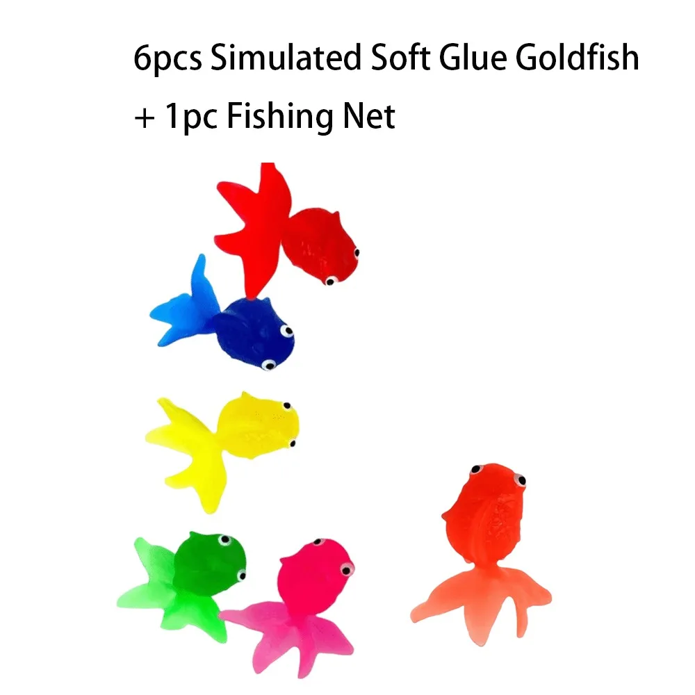 Simulated Soft Glue Goldfish Fishing Artificial Aquarium Decorations Plastic Fish Tank Ornaments Soft TPR Fishing