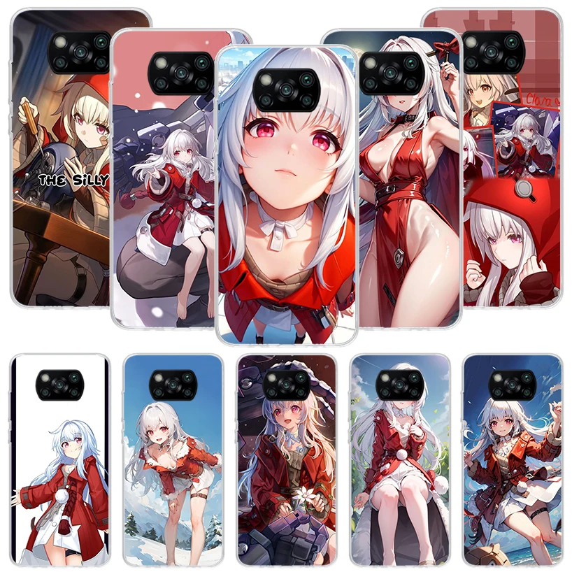 Honkai Star Rail Clara Phone Case For Xiaomi Poco X6 X5 X4 X3 Nfc F6 F5 Pro F4 Gt F3 F2 F1 M5 M5S M4 M3 5G Shell Coque X5 X4 X3 