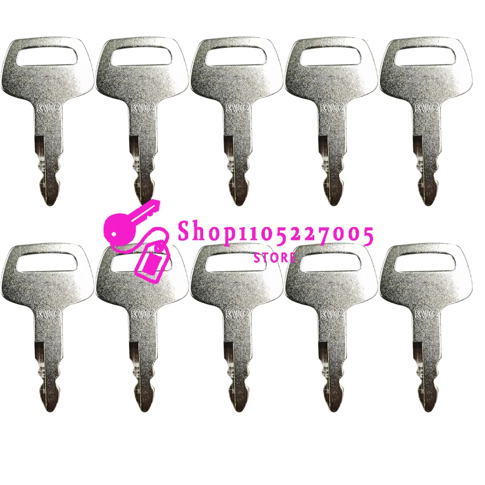 20/10/5/1PCS KV02 Ignition Keys 719-10306002 Compatible with Heavy Equipment & Excavator New