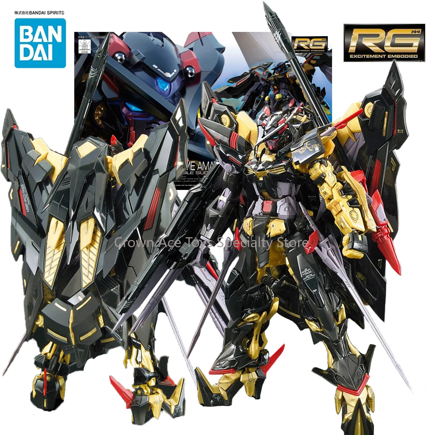 

Bandai собрал GUNDAM RG 1/144 Gundam Astray Золотая рамка Amatsu Мина модель манга Набор фигурок аниме модная игрушка кукла праздничные подарки