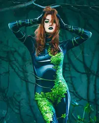 Halloween Adults Kids Poison Ivy Cosplay Costumes Female Woman Girls Pamela Lillian Isley Superhero Bodysuit Zentai Suit