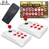 NEW Arcade Video Game Console 4K TV Game Stick with Double Arcade Joysitck For 15Emulators with Extension cord Game Machine Gift