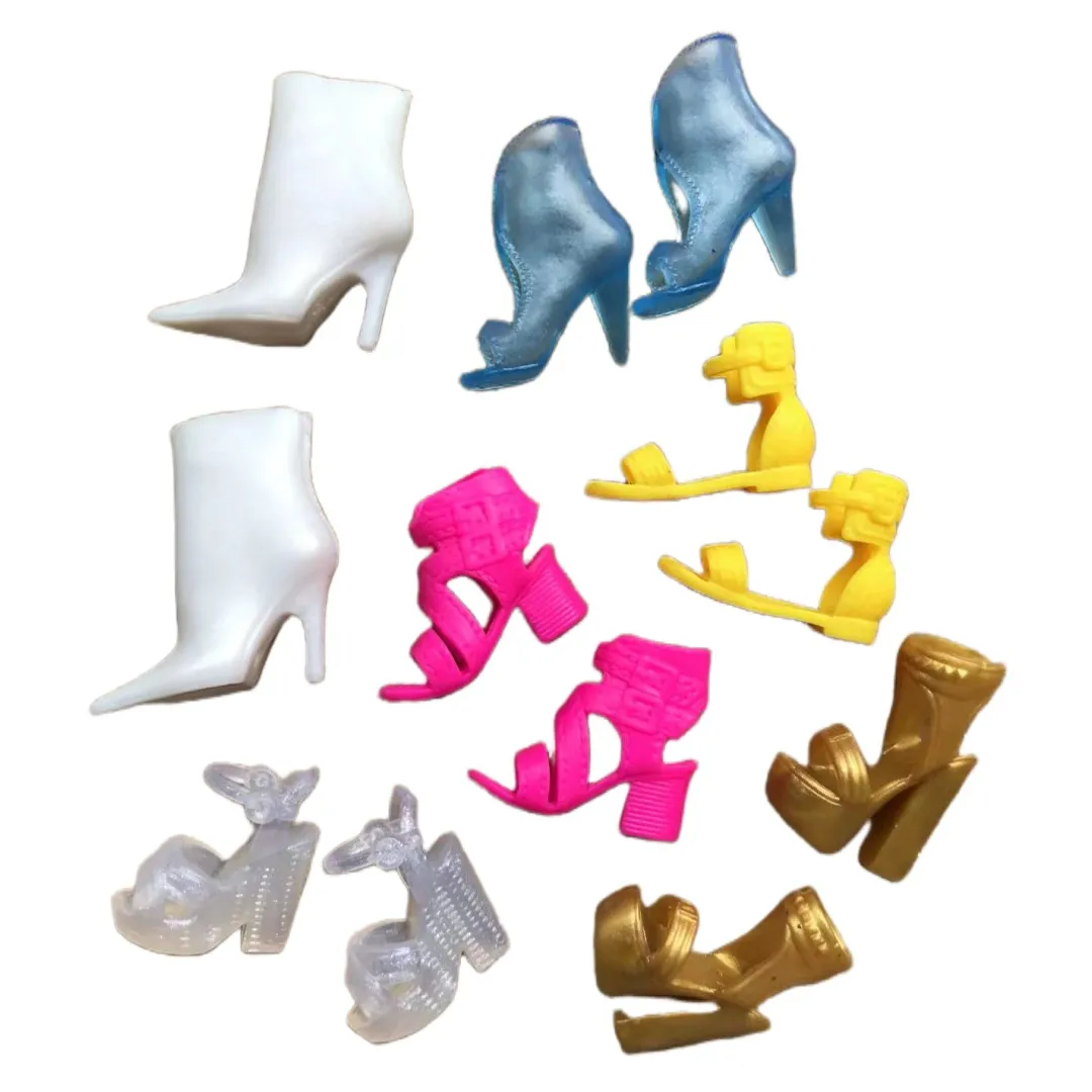 Original Quality Doll Shoes 1/6 Size Doll Sandals Boots DIY Colorful Doll Decors High Heels Doll Accessories New Doll Parts