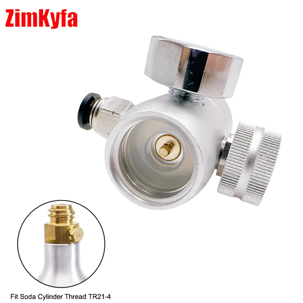 

Co2 Refill Adapter Connector with 6.35mm (1/4 " )OD Hose Quick Disconnector for Sodastream Tr21-4 Cylinder Bottle