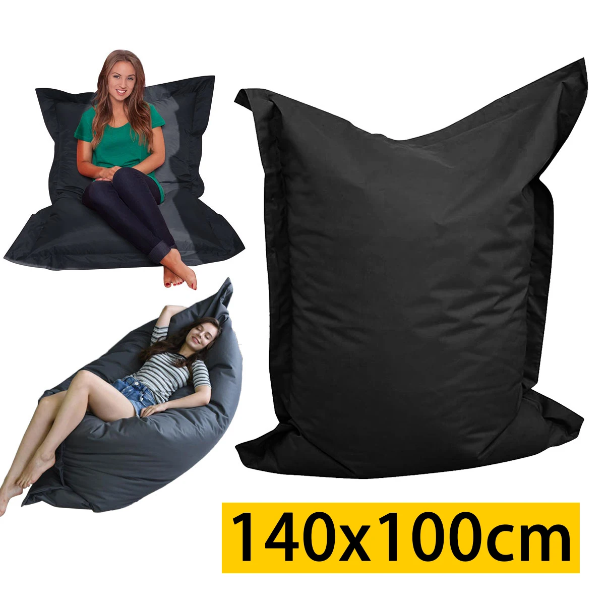 Large Bean Bag Chair Sofa Cover Lazy Seat Bag Couch Pillow Waterproof 420D Oxford Cloth Soft Tatami Living Room Outdoors