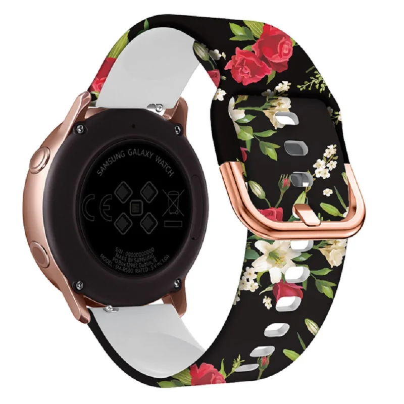 Силиконовый ремешок с принтом для Samsung Galaxy Watch 6 Classic, 43 мм, 4 мм, 7 мм, часы 6, 6 40 мм, 44 мм, аксессуары для наручных часов, браслет, 20 мм