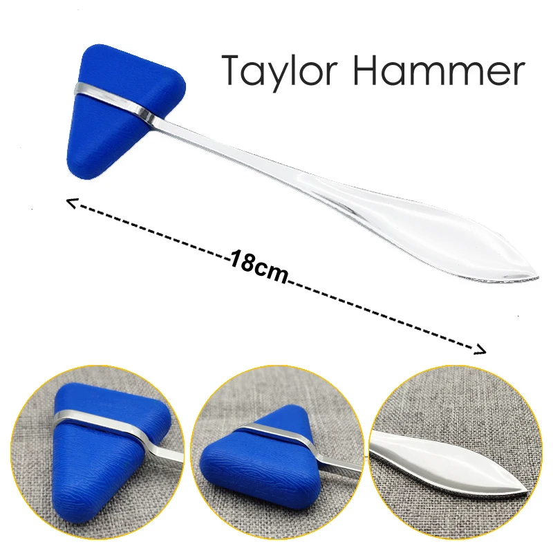 Medical Diagnostic Reflex Hammer Triangle Taylor Percussion Neurological Massage Nerve Testing Sensation Percussor Stick Tool