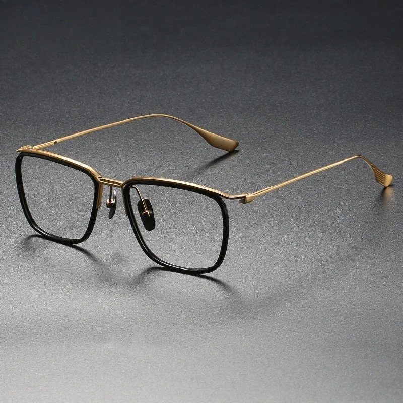 

KIZN Reading Glasses Men Anti Blue Light Myopia Glasses Vintage Ultralight Pure Titanium Optical Eyeglasses Frame DTX106