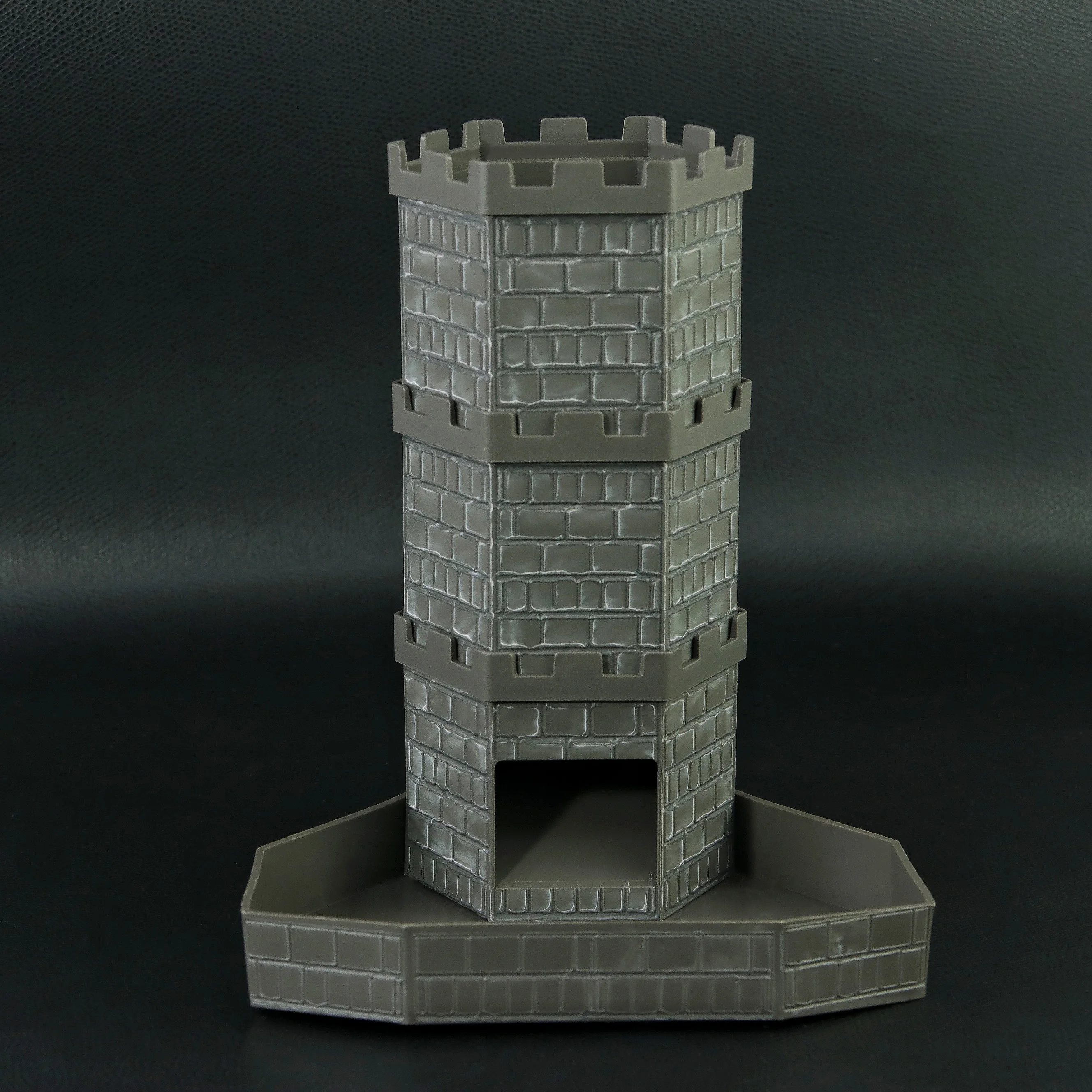 Dice Tower com Bricks Castle Pattern, Ideal para D & D Game, RPG e jogos de mesa com Dice Rolling Tray, RPG