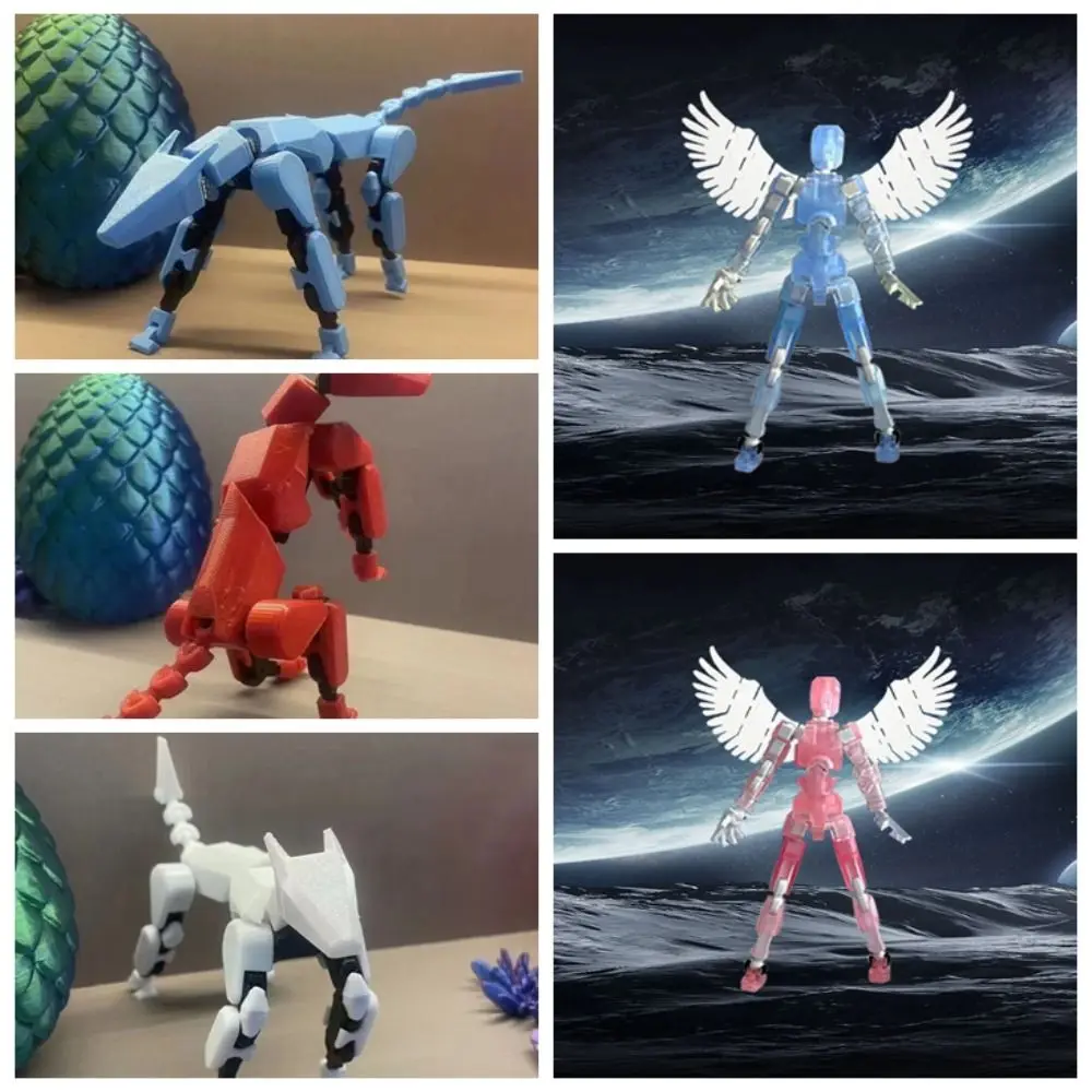 Night Glow Movable Robot Wing Multi-Jointed 3D Printed Mannequin Dummy 13 Judgement Shapeshift Robot Parent-children