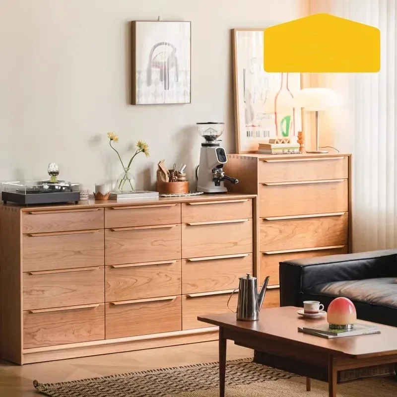 

chest of drawers, twelve chest cabinets, solid wood storage, antique cherry wood, bedside