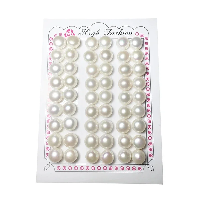 4-10.5mm Wholesale Loose Button Pearls 6A Quality Natural Freshwater Pearl High Luster Flawless for DIY Earring Ring Jewelry