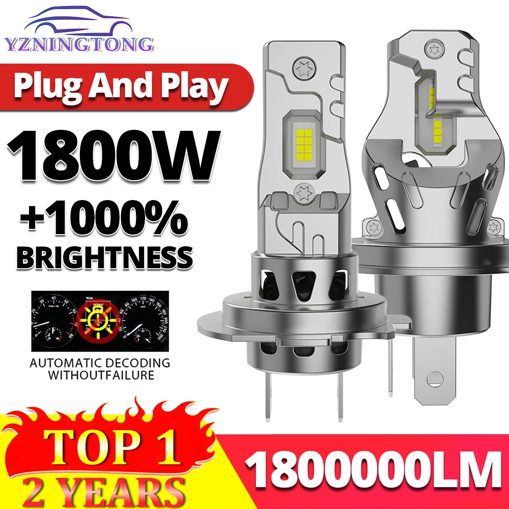 

Светодиодные автомобильные фары H7 Лампы Canbus 1800 Вт Автомобильные 16 чипов H4 Светодиодные фары Противотуманные фары дальнего ближнего света Дневные ходовые огни 12 В