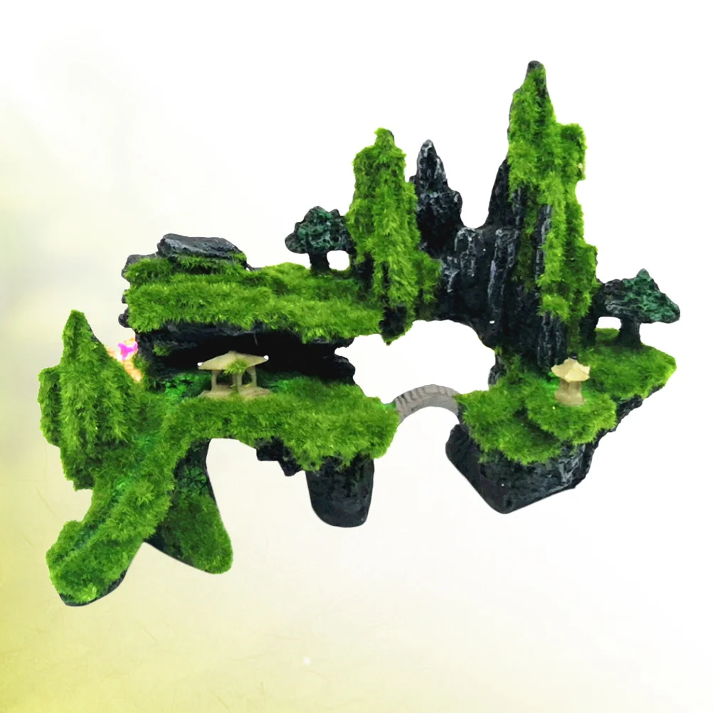 

Artificial Mountain Fish Tank Decor Resin Aquatic Landscape Ornament for Fresh and Salt Water Aquarium Rockery Hiding Place