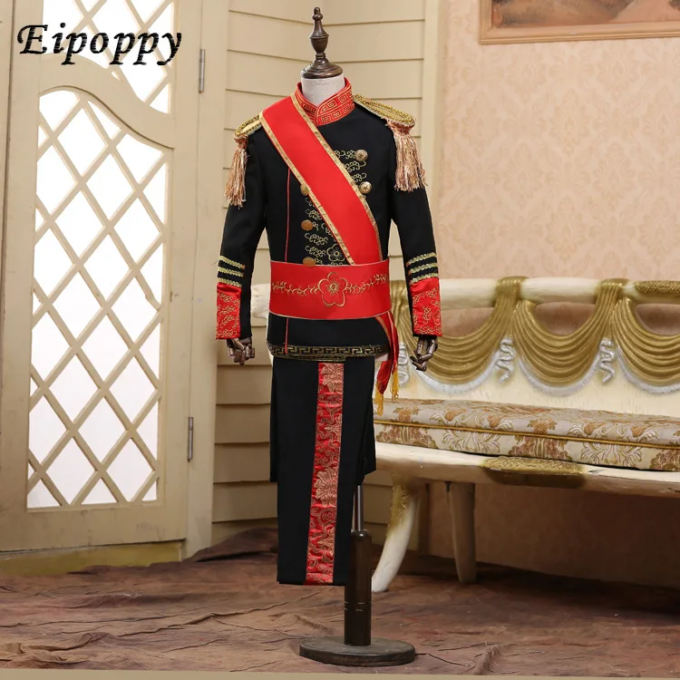 فستان جيش المحكمة الأوروبي للأطفال ، زي أداء وسيم ، بدلة أولاد