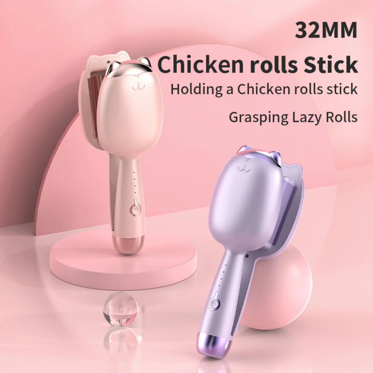 HIENA 32 мм щипцы для завивки волос для женщин портативные электрические щипцы для завивки яичных рулетов PTC 30 s быстрый нагрев утюг для укладки волос парикмахерские инструменты