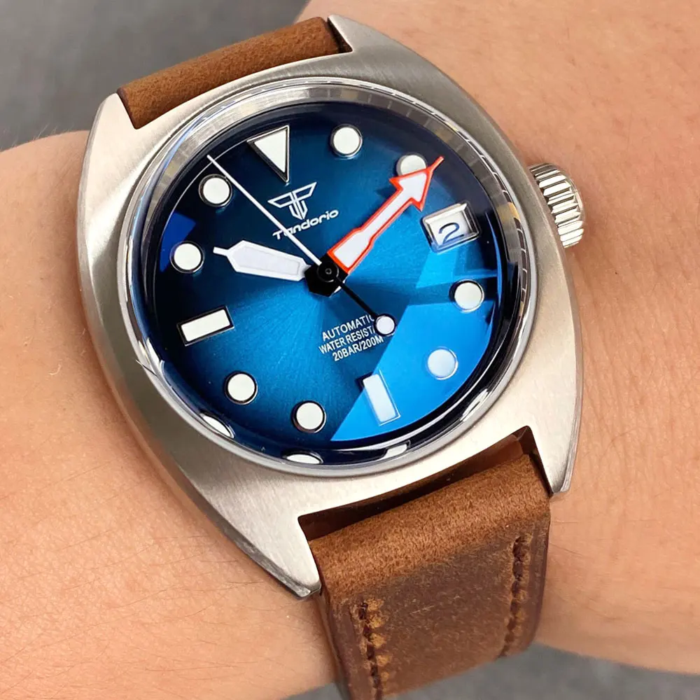 Relógio Masculino Automático Tandorio 36mm com Vidro de Safira
