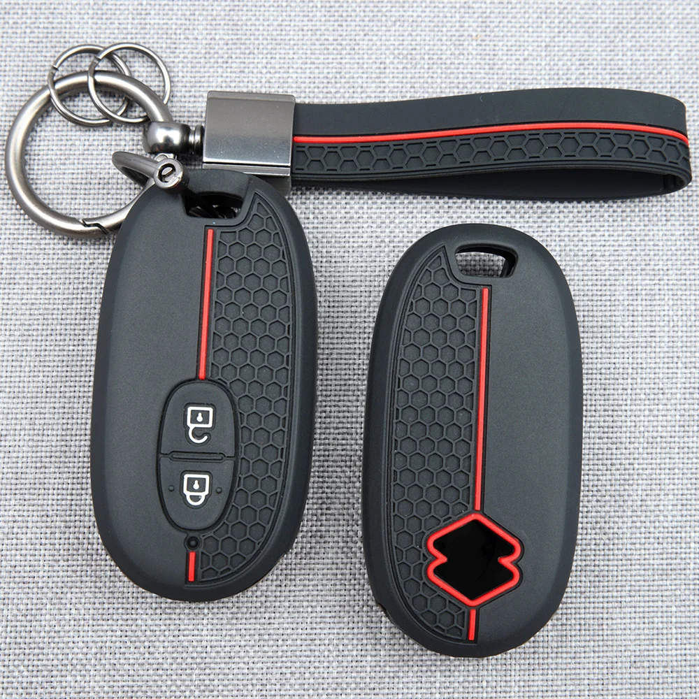 For Suzuki Wagon R Every Hustler Palette Solio Alto Lapin Spacia Fob Cover With Buckle Strap Textured Stylish Durable Soft Touch