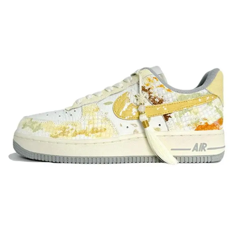 

[Custom The Autumnal Equinox]Nike Air Force 1 Skateboard Shoes Women's Low-Top Yellow