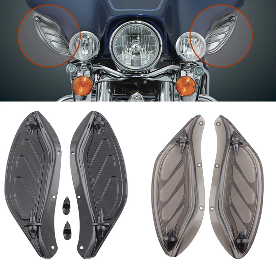 

Side Wing Batwing Fairing Adjustable Air Deflector Splitter For Harley Touring Electra Street Glide FLHT FLHX 96-2013 Motorcycle