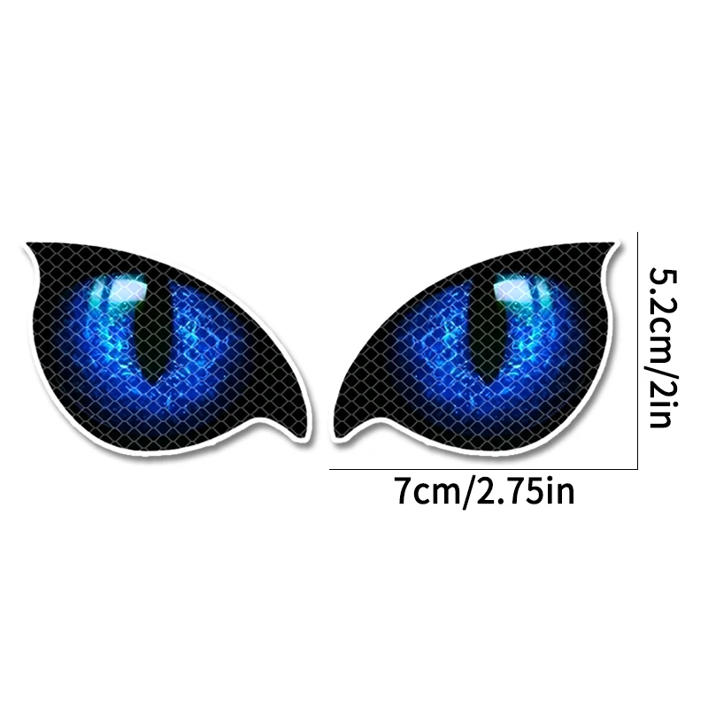 1Pair Demon Eyes Motorcycle Sticker Reflective Waterproof for Motorbike Side Panel Car Window Electric Scooter Vinyl Decal view 2
