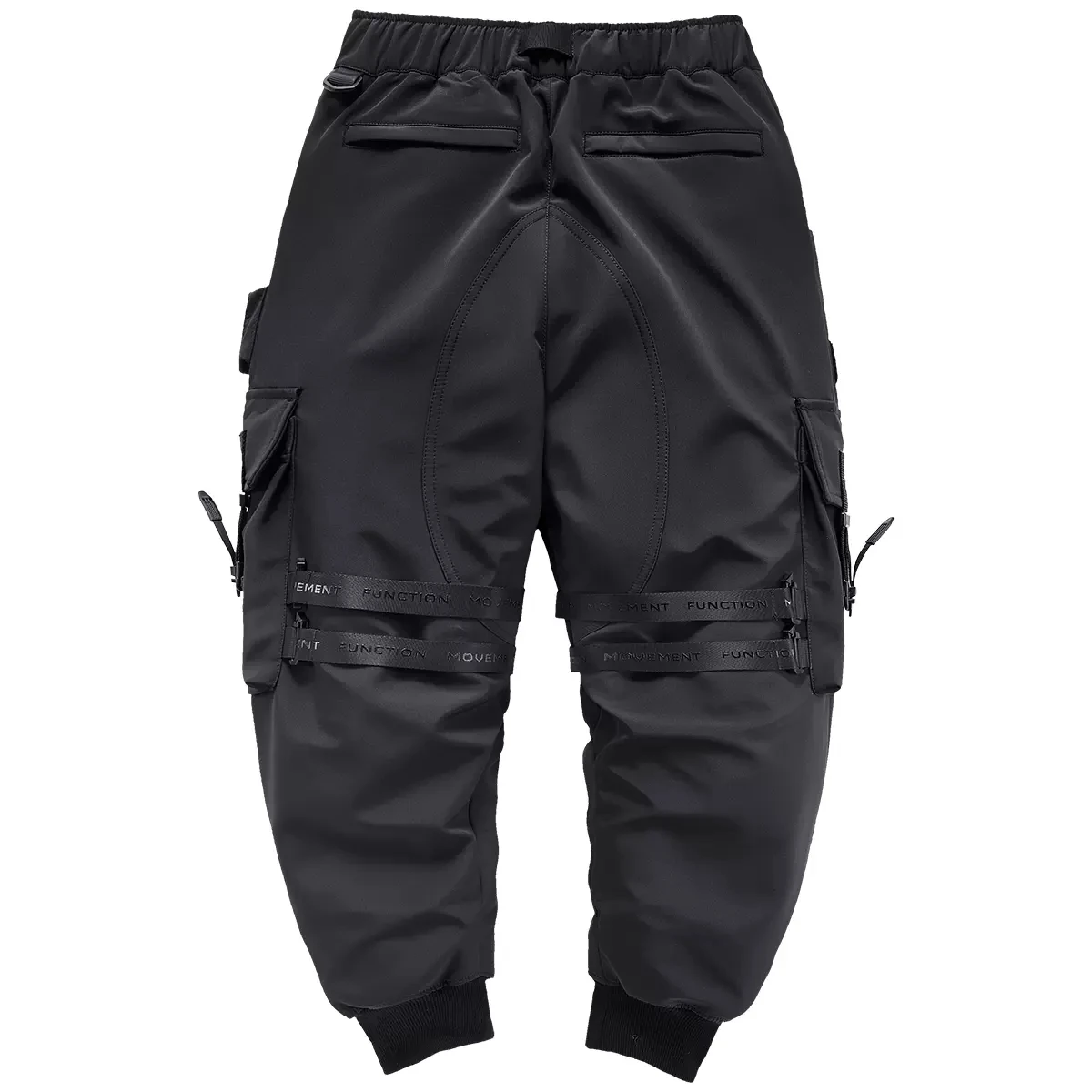 2024 Winter Thick Tactical Cargo Pants Men Fashion Functional Multi Pockets Trousers Hip Hop Streetwear Pants Techwear Black
