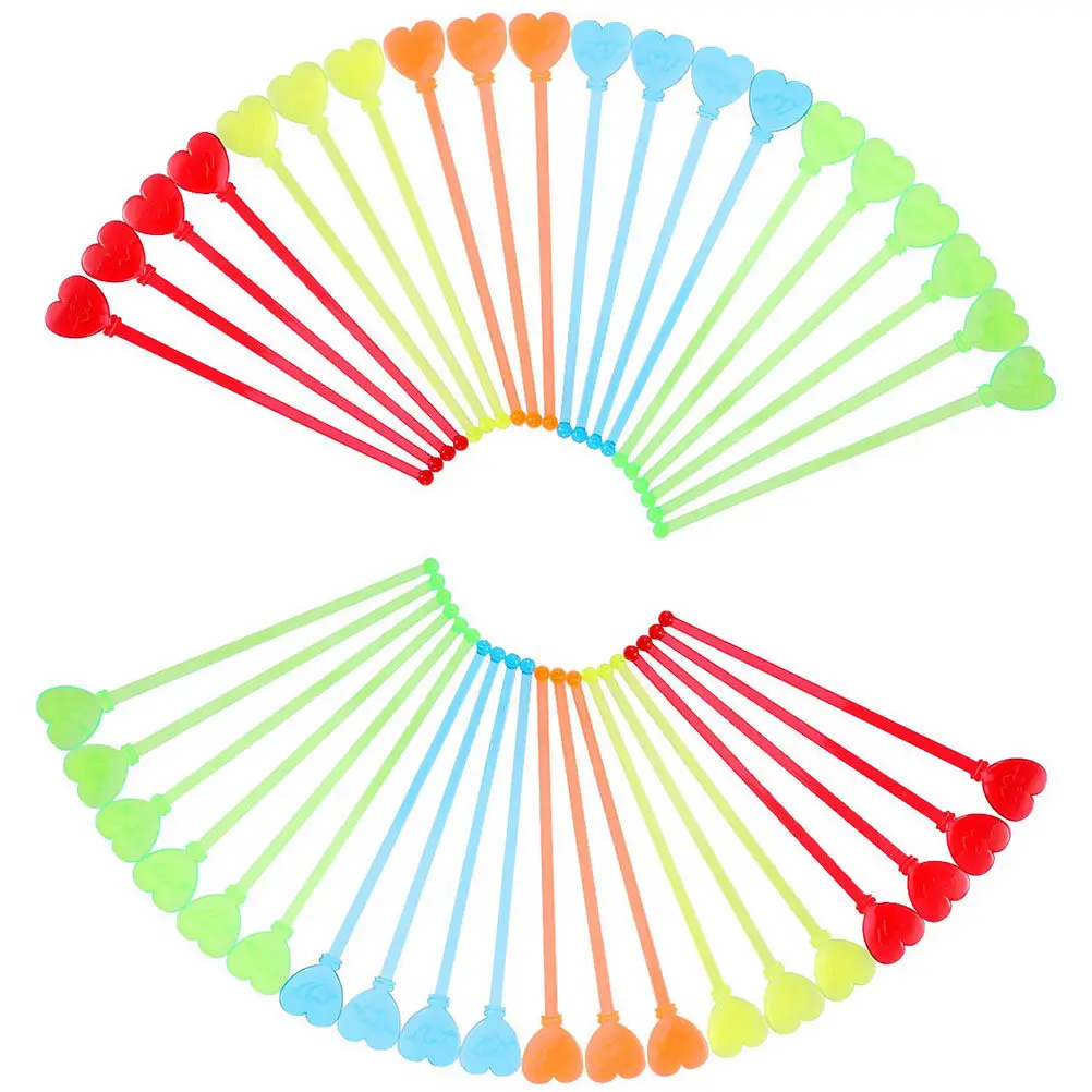 

80pcs Swizzle Sticks Acrylic Cocktail Stirrers Vibrant Colors Drink Mixing Tools For Tea Juice Bar Accessories