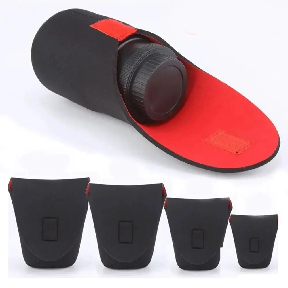 

Neoprene Camera Lens Pouch Bag Soft Thickening DSLR Camera Lens Bag Red/Black S/M/L/XL/XXL Neoprene Paste Lens