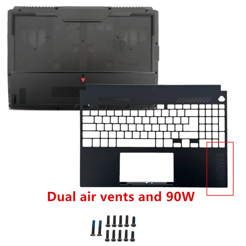 A+ New For ASUS TUF Gaming A15 F15 FX507 FA507 Palmrest Cover/Bottom Case/Screw 90W image 3