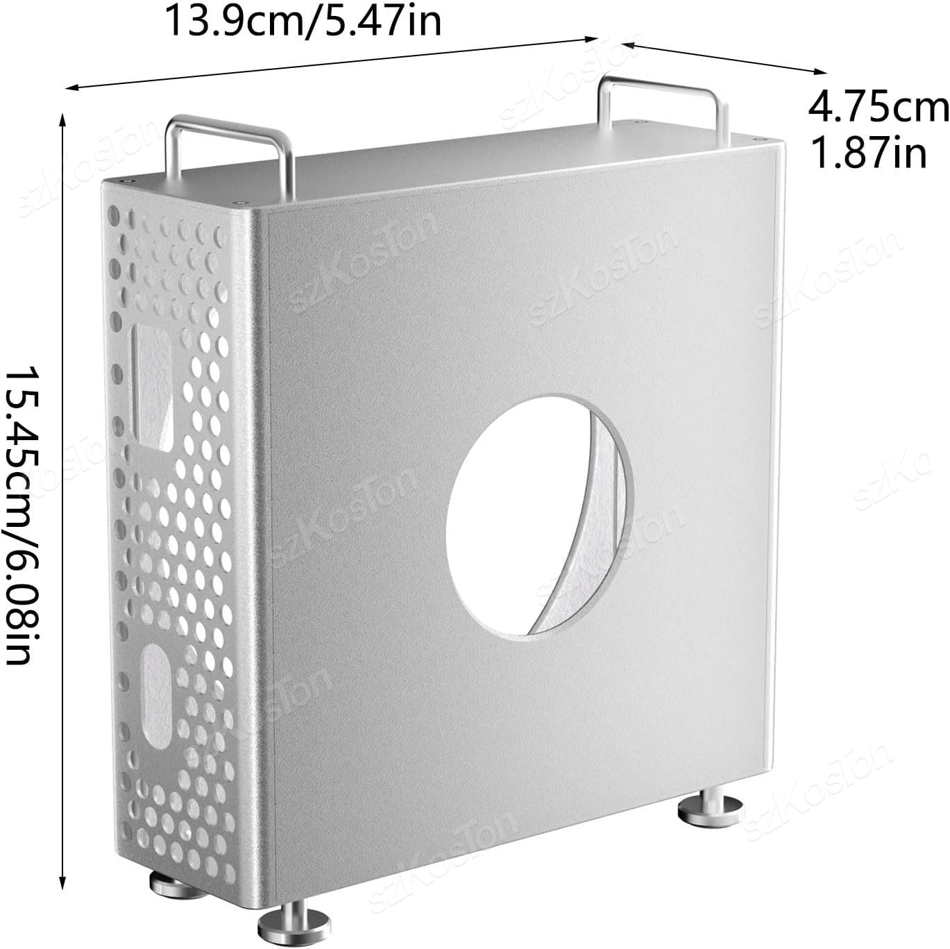 لجهاز Mac Mini M4 Computer PC سطح المكتب سبائك الألومنيوم حامل عمودي تبديد الحرارة الغبار لجهاز Mac Mini M4 Pro حافظة واقية