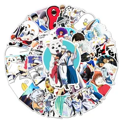 50pcs Gintama Cartoon Graffiti Stickers Waterproof Decorative Water Cup Laptop Luggage Desktop Stationery Skateboard Stickers