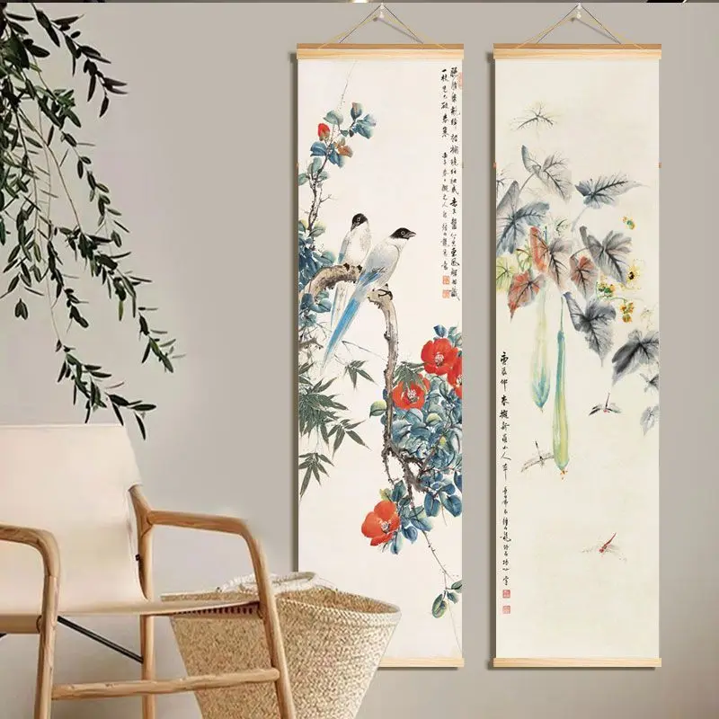 Chinese Living Room Decoration Painting Quadruple Combination Canvas Posters Sofa Background Wall Painting Home Decor