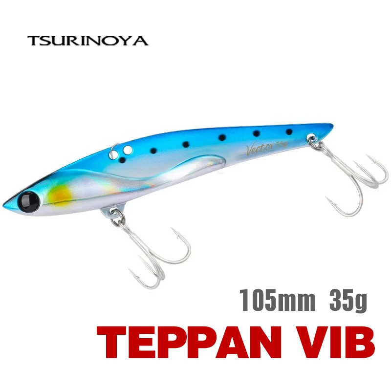 Tsurinoya 35g tepan vib isca de pesca vetor DW38-C 105mm vibração costa pesca fundição longa metal duro isca farinha