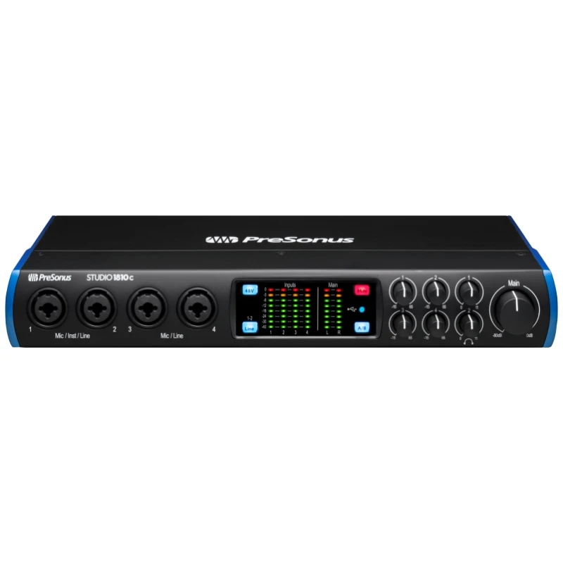 PreSonus® Professional External Sound Card for studio-quality sound and flexible input options on the road Studio 1810c