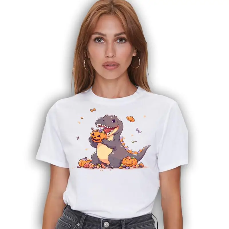 Kawaii T Rex Shirt Dinosaur Pumpkin Costume Halloween