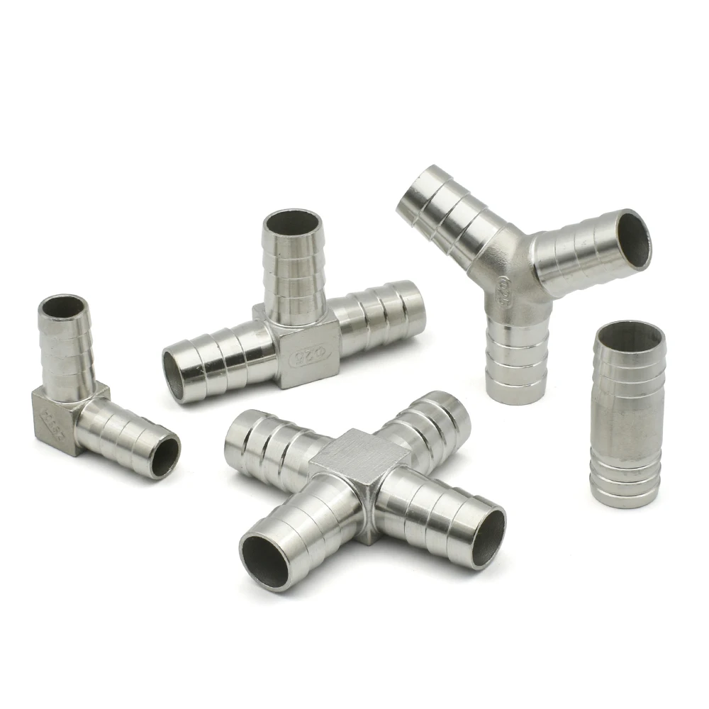 304 Stainless Steel Hose Hook T L Y-shaped Cross Four-way 6 8 10 12 14 15 16 19 20 25 Water Gas Splitter
