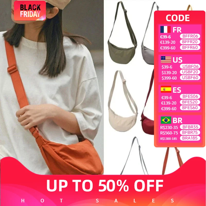 Casual Nylon Hobos Crossbody Bag for Women Designer Shoulder Bags Large Capacity Tote Lady Travel Shopper Bag Female Purses 2024