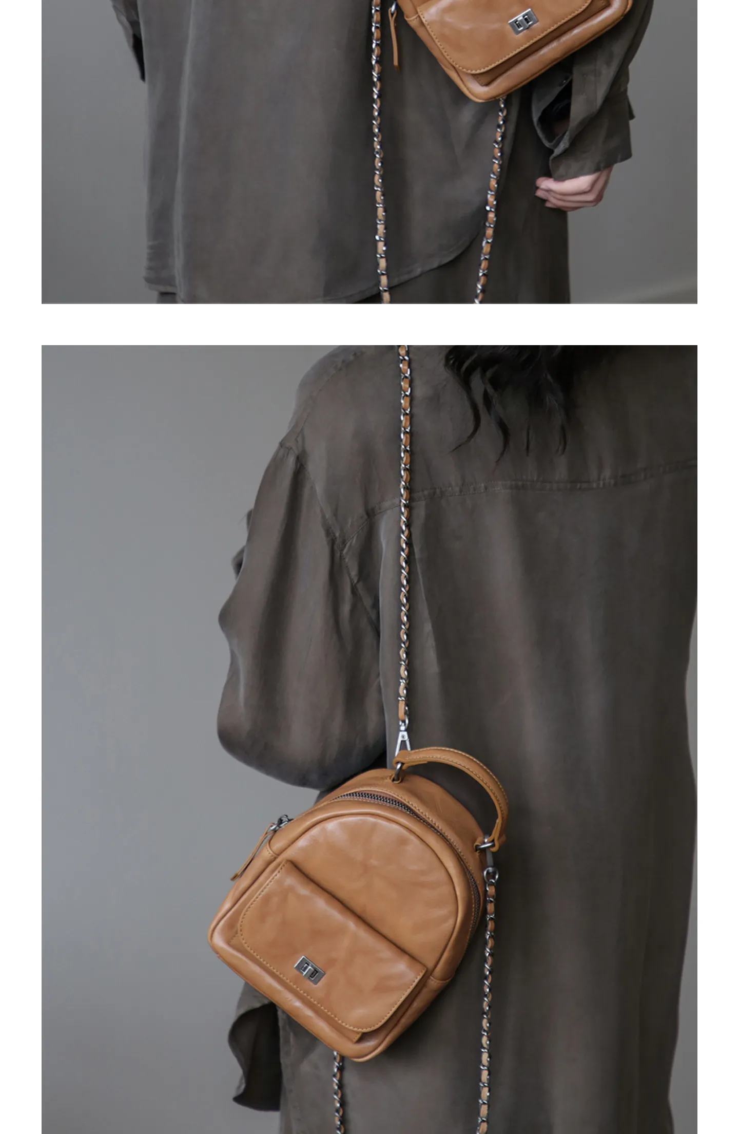 PNDME modischer, handgefertigter, hochwertiger Damen-Rucksack aus Rindsleder der ersten Schicht, kleiner Rucksack für Outdoor-Partys, luxuriöser Damen-Rucksack aus echtem Leder – Detail 15